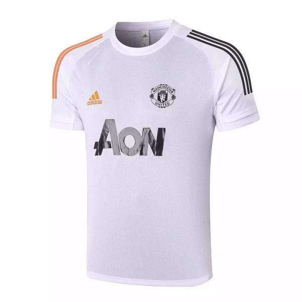 Entrenamiento Manchester United 2020/21 Blanco Naranja Negro